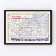 Hollywood Vintage Map 1935