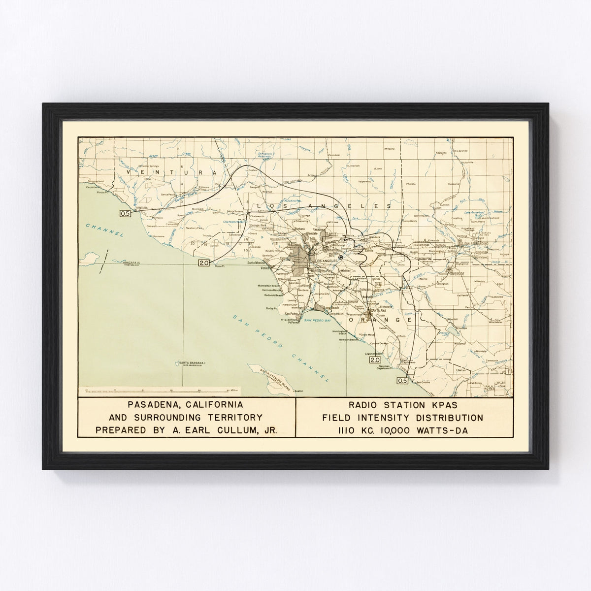 Pasadena Vintage Map 1935