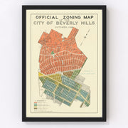 Beverly Hills Vintage Map 1936