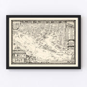 Toluca Lake Lakeside Golf Club Vintage Map 1936