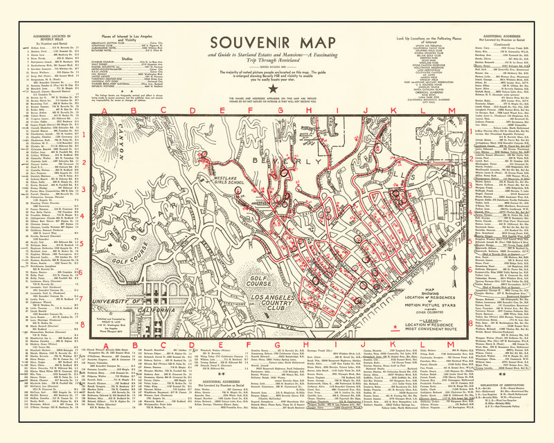Size comparison using Vintage Map of Beverly Hills, California 1938