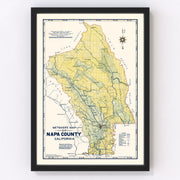 Napa County Vintage Map 1940