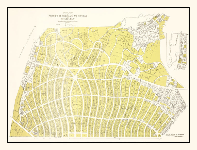 Size comparison using Vintage Map of Beverly Hills, California 1940