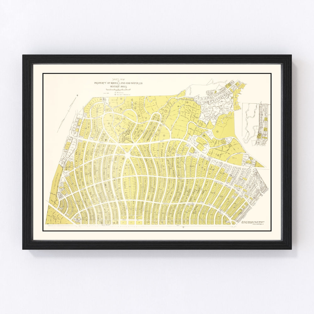 Beverly Hills Vintage Map 1940