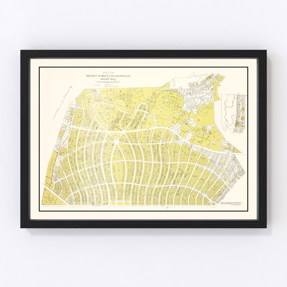 Beverly Hills Vintage Map 1940