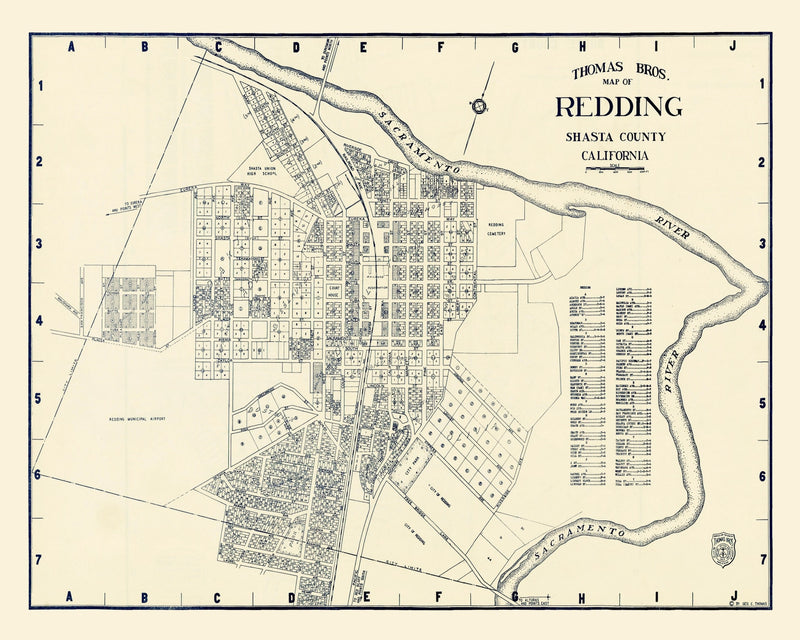 Size comparison using Vintage Map of Redding, California 1920