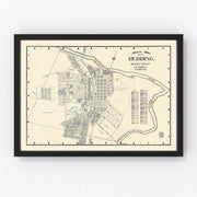 Redding Vintage Map 1920