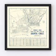 Santa Cruz Vintage Map 1920