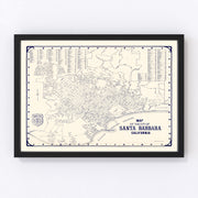Santa Barbara Vintage Map 1920