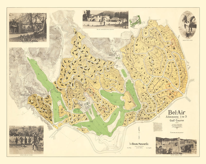 Size comparison using Vintage Map of Bel-Air, 1923