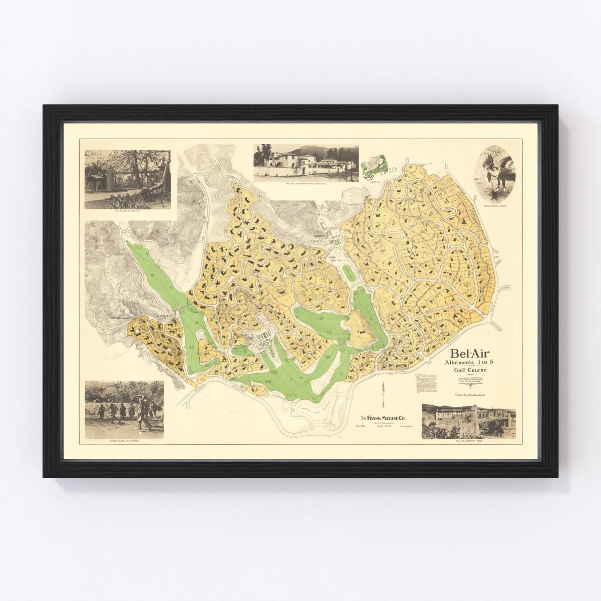 Bel-Air Vintage Map 1923