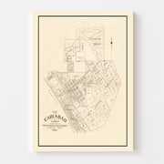 Vintage Map of Carlsbad, California 1923