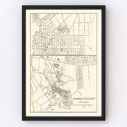 Stanford University Vintage Map 1928