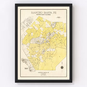 Rancho Santa Fe Vintage Map 1929