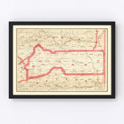 Sierra County Vintage Map 1914