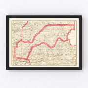 Placer County Vintage Map 1914