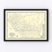Sausalito Vintage Map 1920
