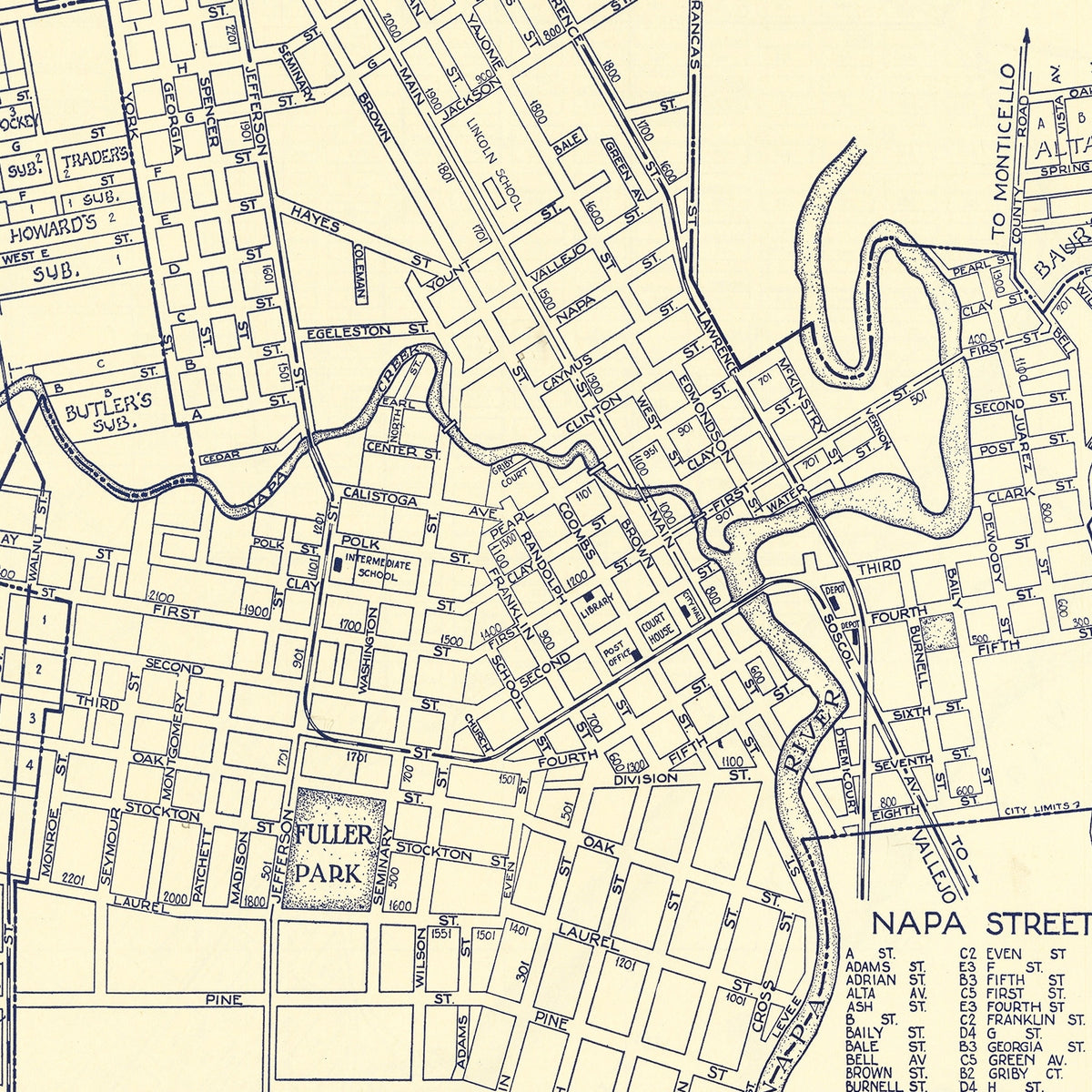 Vintage Napa Maps