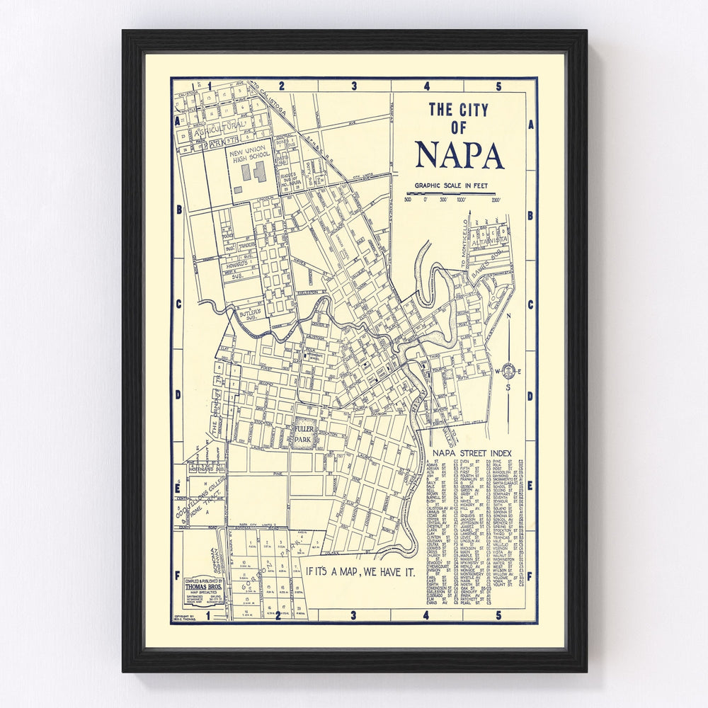Napa Vintage Map 1920