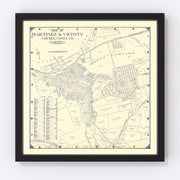 Martinez Vintage Map 1920