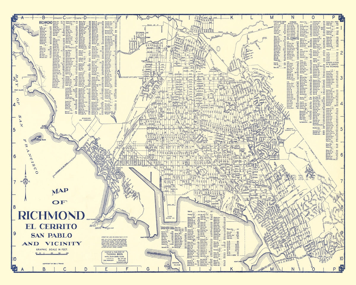 Preview of Vintage Map of Richmond, California 1920