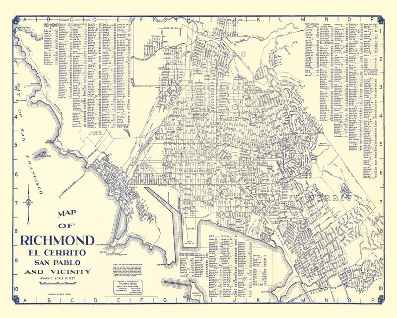 Size comparison using Vintage Map of Richmond, California 1920