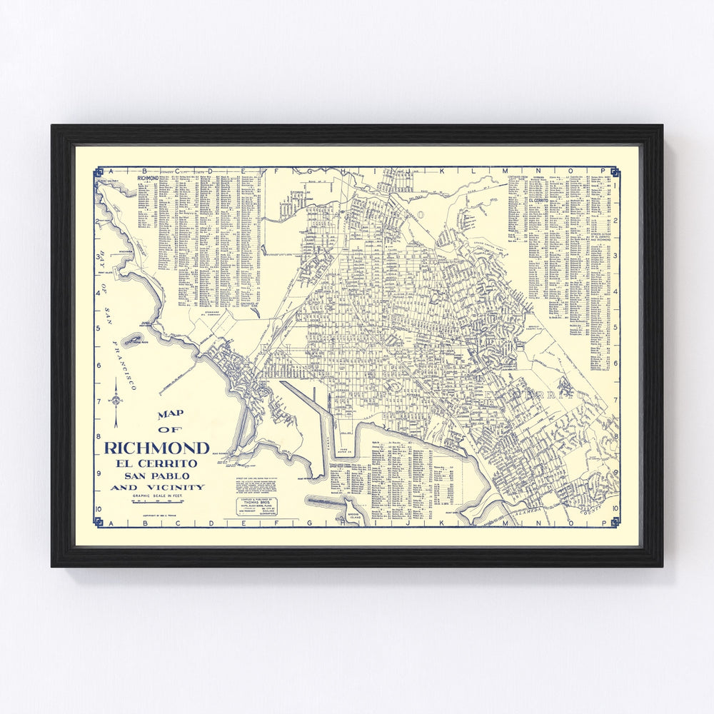 Richmond Vintage Map 1920