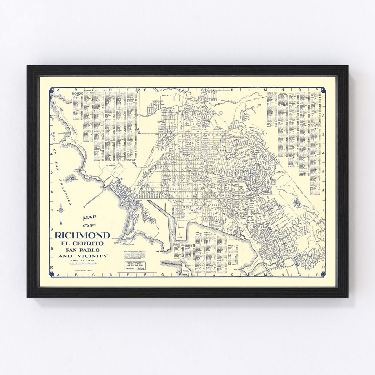 Richmond Vintage Map 1920