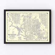 Richmond Vintage Map 1920