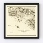 Santa Monica Vintage Map 1892
