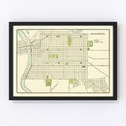 Sacramento Vintage Map 1892