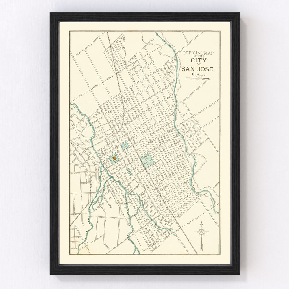 San Jose Vintage Map 1893