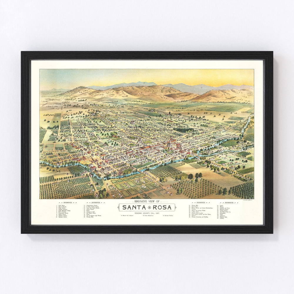 Santa Rosa Vintage Map 1897