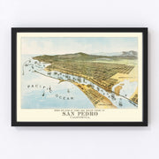 San Pedro Vintage Map 1897
