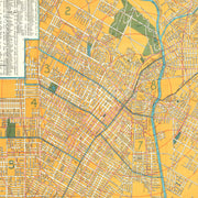 Vintage Map of Los Angeles, California 1900