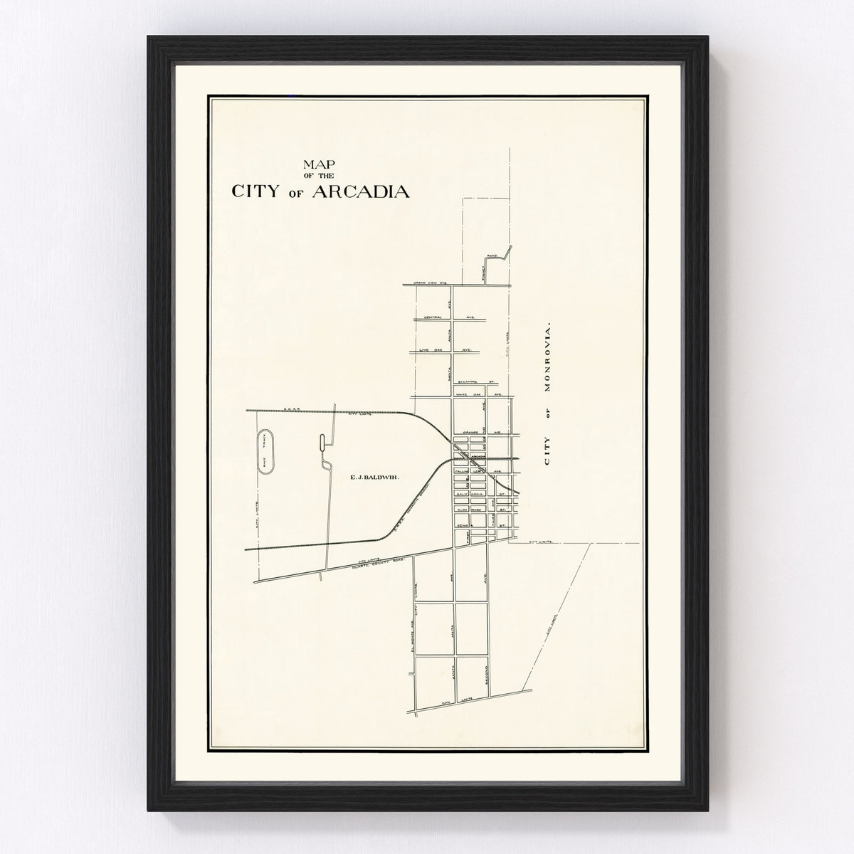 Arcadia Vintage Map 1910