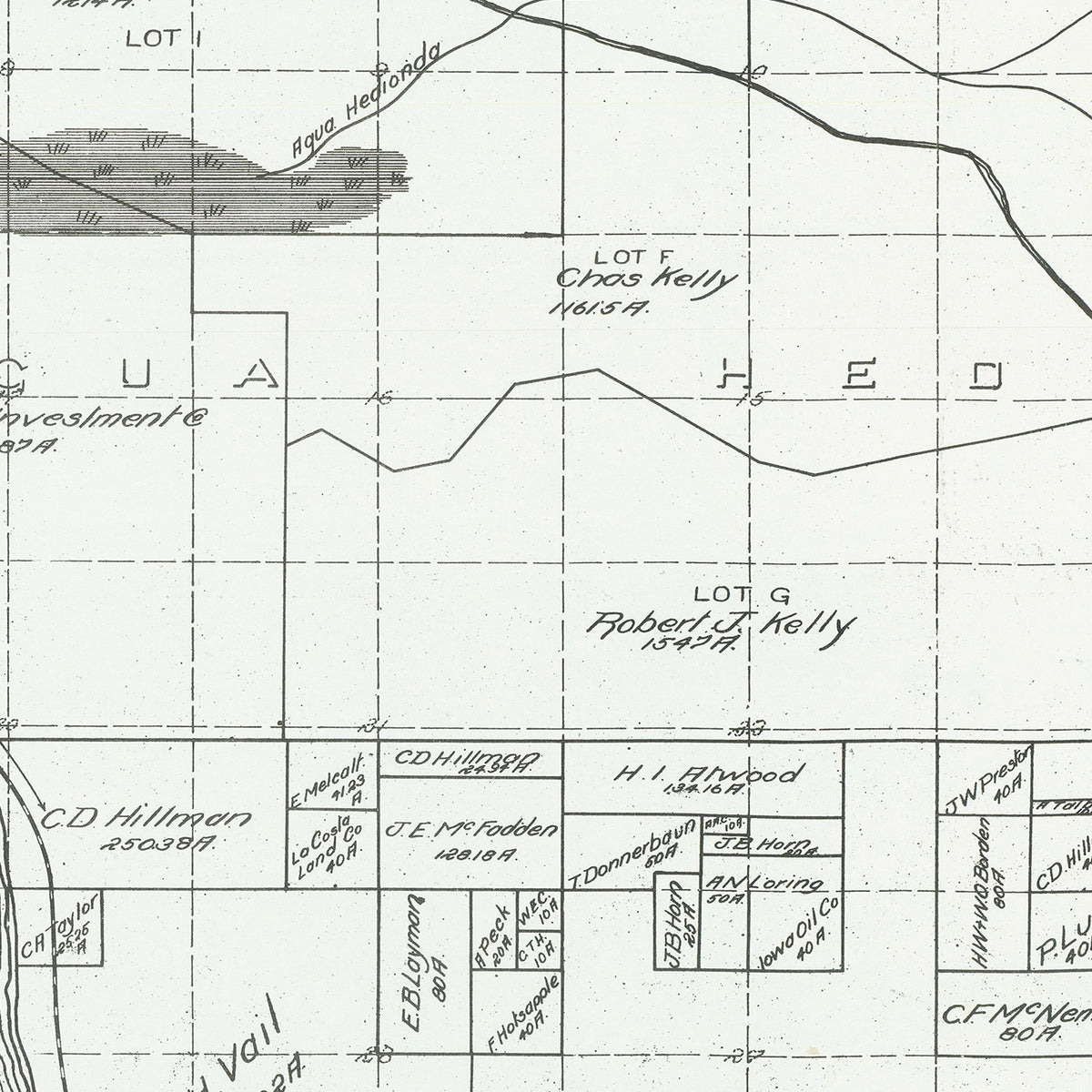 Restored historic details from the 1912 city map of Carlsbad, California