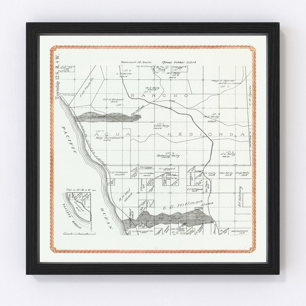 Carlsbad Vintage Map 1912