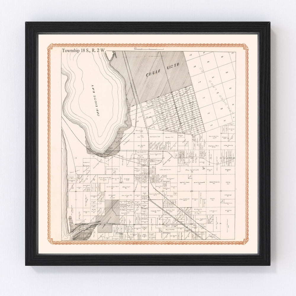 Chula Vista Vintage Map 1912
