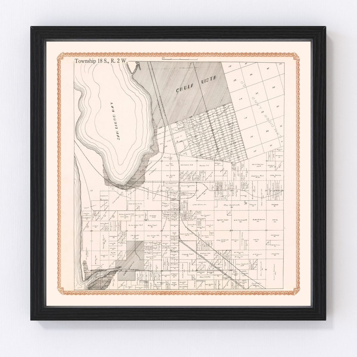 Chula Vista Vintage Map 1912