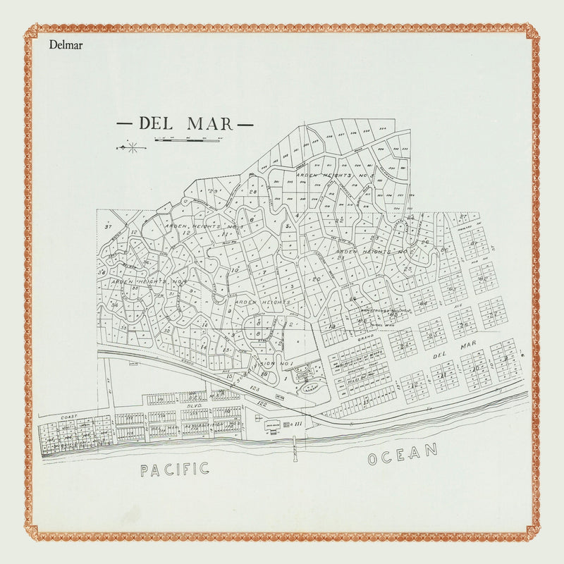 Size comparison using Vintage Map of Del Mar, California 1912