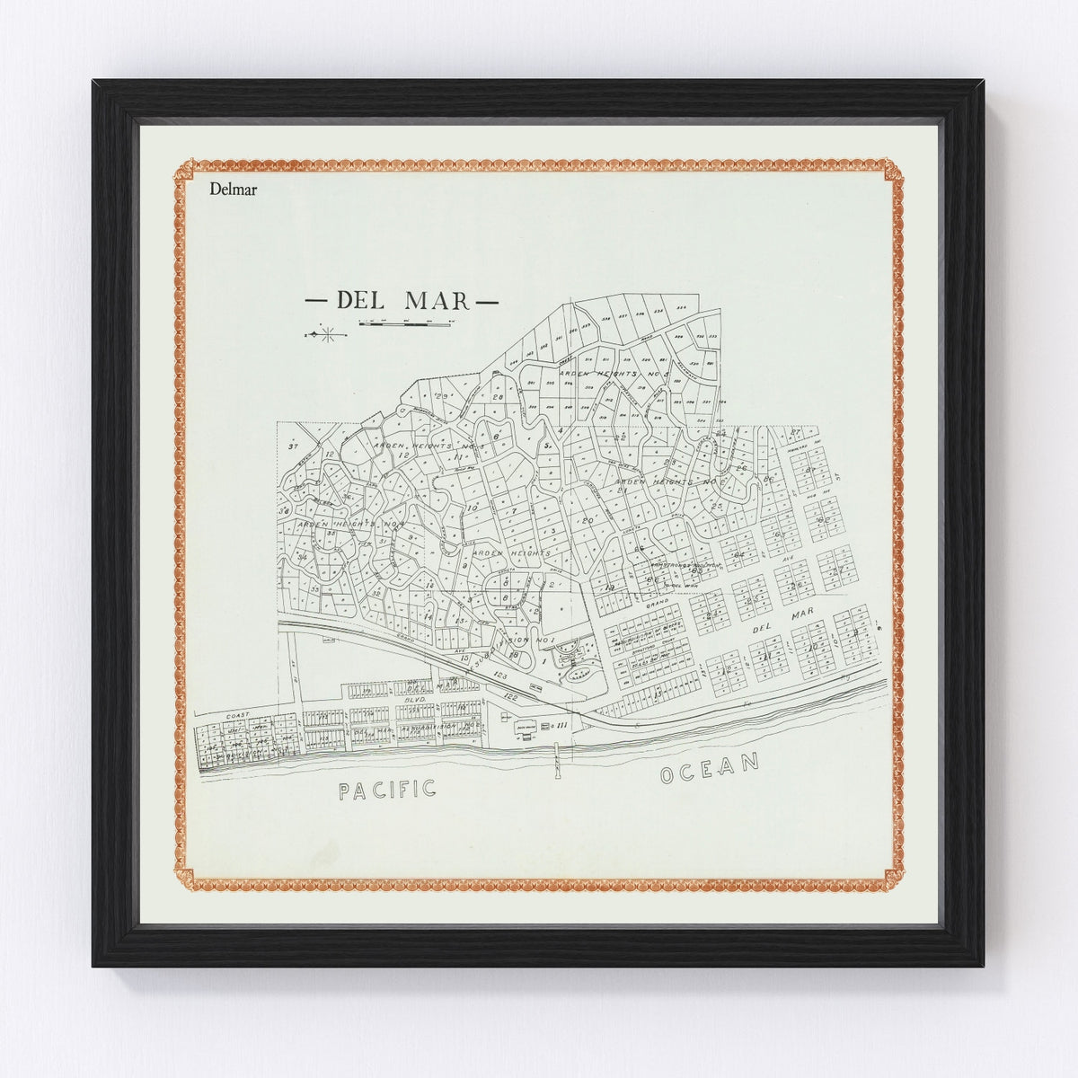 Del Mar Vintage Map 1912