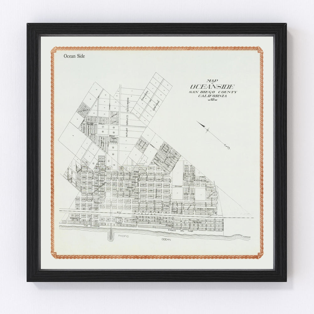 Oceanside Vintage Map 1912