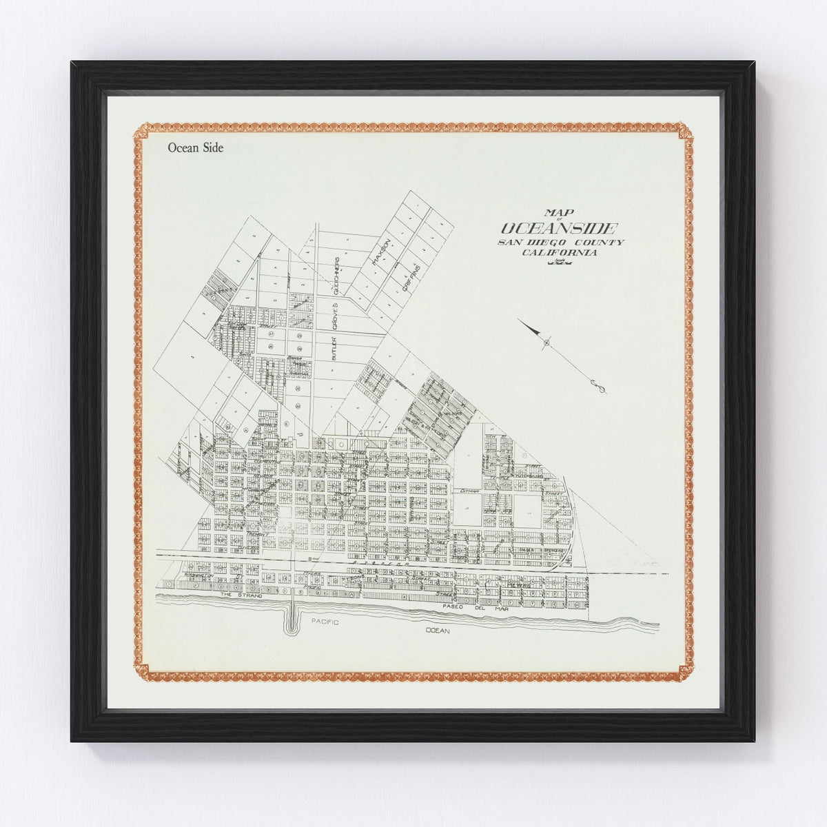 Oceanside Vintage Map 1912