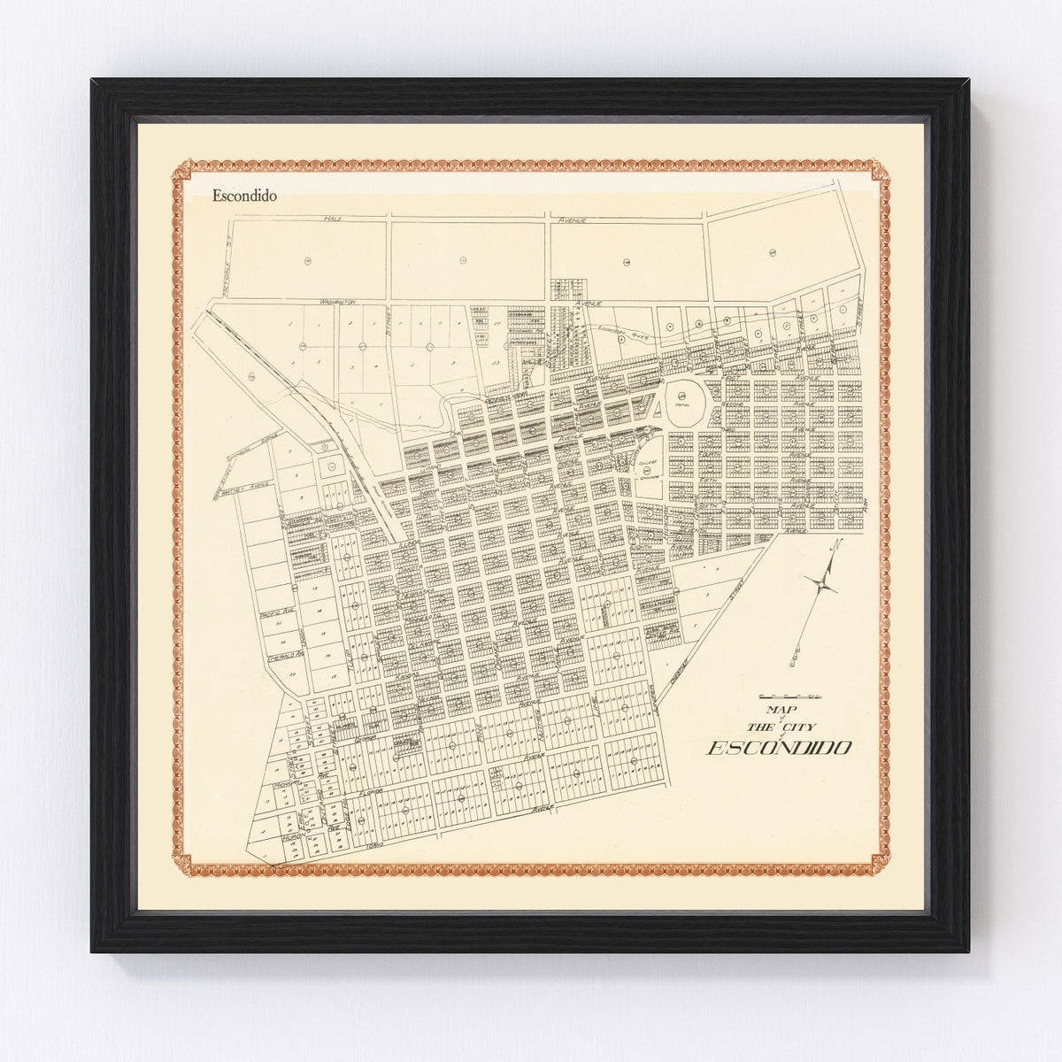 Escondido Vintage Map 1912