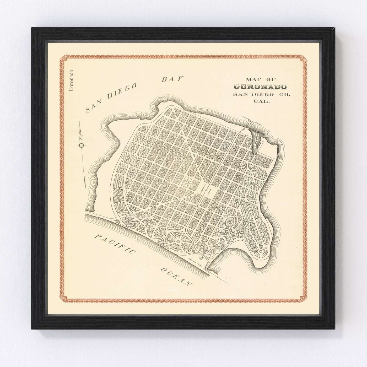Coronado Vintage Map 1912