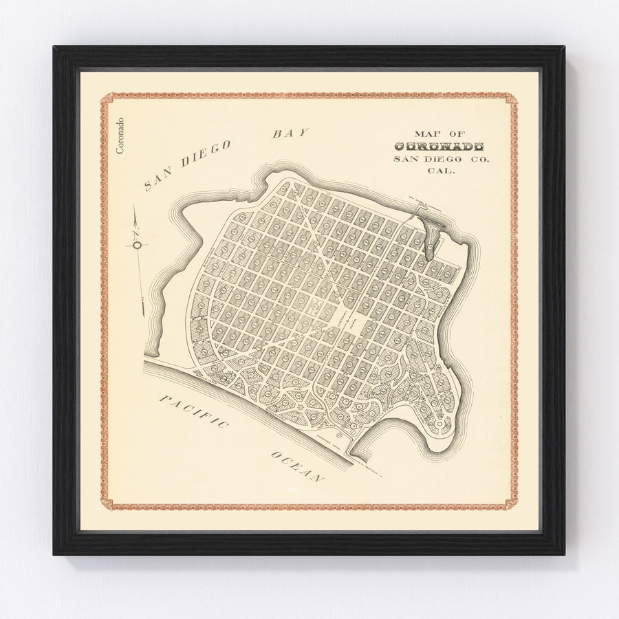 Coronado Vintage Map 1912