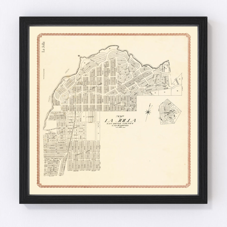 La Jolla Vintage Map 1912