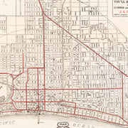 Vintage Map of Long Beach, California 1913