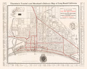 Vintage Map of Long Beach, California 1913